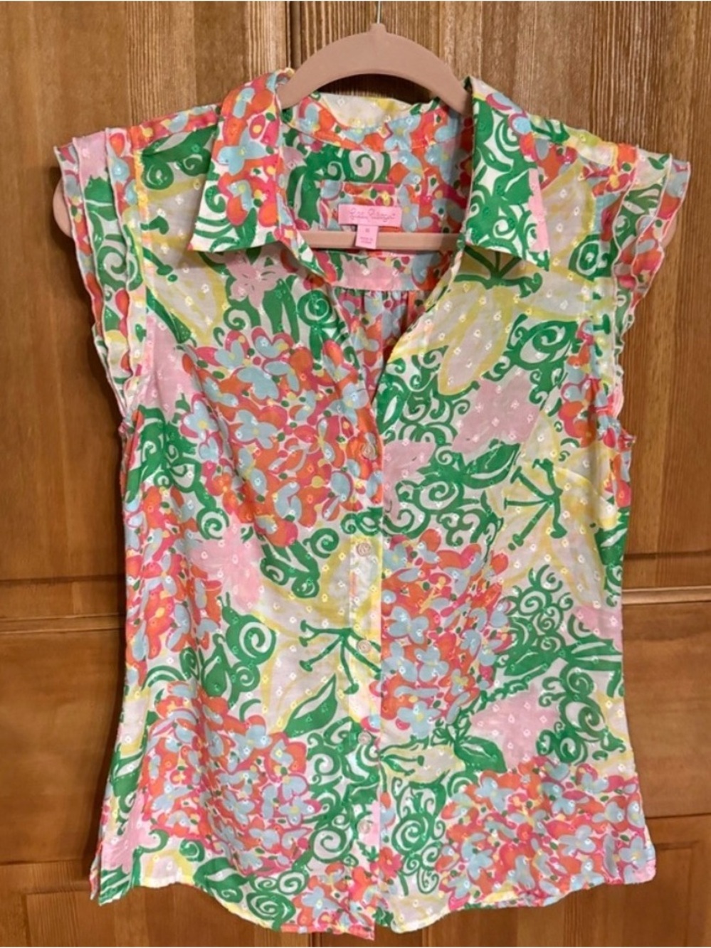 Lilly Pulitzer Multi-Color Floral Print Blouse